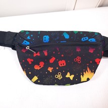 Disney Parks Rainbow Ombré Belt Bag fanny pack attractions snacks icons ... - $35.00