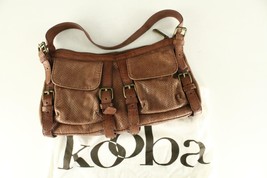Modern Designer Purse by KOOBA Rosy Pink Brown Snakeskin Shoulder Bag &amp; Cover - £95.98 GBP