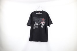 Harley Davidson Mens Large Distressed Spell Out Skull Short Sleeve T-Shirt Black - £30.99 GBP