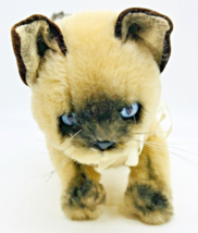 Applause Realistic Siamese Cat Plush Standing 1987 Stuffed Animal 9 Inch - $18.69