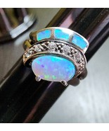 Sterling Silver 925 Fire Opal Ring Signed AK Atasay Kuyumculuk Sz 6.25 - $3,173.01 MXN