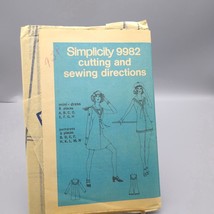 Vintage Sewing PATTERN Simplicity 9982, Misses 1972 Sailor Mini Dress, Pantdress - $23.22