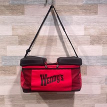 Wendy&#39;s Restaurant Koozie Red Black Cooler Bag Insulated Cans Beer - £59.33 GBP