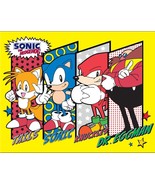 Sonic The Hedgehog Tails Knuckles Group Panels Comic Licensed Wall Metal... - £17.08 GBP