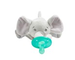 Soothie Snuggle Pacifier Holder With Detachable Pacifier, 0M+, Elephant, - £24.08 GBP