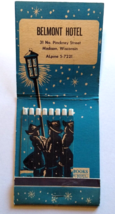 Christmas Seasons Greetings Belmont Hotel Madison Wisconsin FEATURE Matchbook - £14.36 GBP