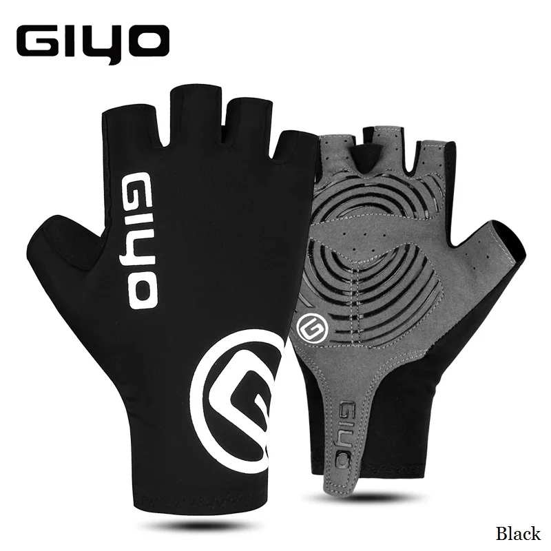 Giyo Short Cycling Gloves Fingerless Gloves Anti-slip Bicycle Lycra Fabric Half  - £101.53 GBP