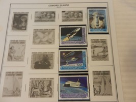Lot of 4 Comoro Islands Space Shuttle Apollo Stamps from 1980-82 - $10.00