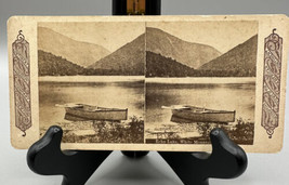 Stereoscopic Card Echo Lake White Mtns. NH Continent Stereoscope Co. NY - £10.99 GBP