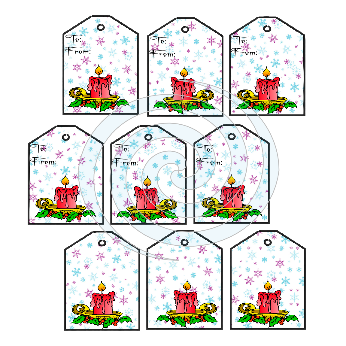 Christmas Tags 82J-T-Digital Clipart-Gift Tag-Gift Card-Clipart-Scrapbook. - $1.99