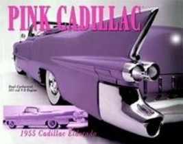 OLD VTG 1955 Pink Cadillac Eldorado on a Tin Metal Sign - £19.33 GBP