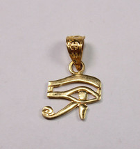 Ägyptische Handarbeit Charming Eye of Horus 18K Gelbgold Anhänger 1,2 gr - $192.09