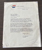 Vintage United Airlines 100,000 Miles Mileage Plus Letter 1961 WA Patterson - $12.82