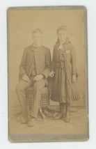 Antique CDV Circa 1870s Two Creepy Looking Children. Brother &amp; Sister? - £9.66 GBP