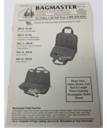 Bagmaster Mini Christmas Catalog 1992 Holsters Belt Packs Shooter Bags - $18.95