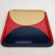 IKEA SNÖKRABBA Tray Patterned Multicolor 13x13&quot; New Red Tan Dark Blue  - £16.42 GBP