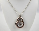 Gianello Sterling silver Watch pendant w/ 18&quot; silver rope chain fresh ba... - $69.29