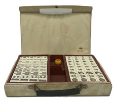 Portable Mah Jong Game Set with White Case - Set of 144 Tiles - £272.21 GBP