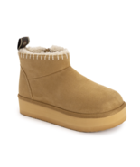 MUK LUKS Augie Mini Cozy Booties Womens Size 8 Tan Faux Suede Side-Zip R... - $589.91 MXN