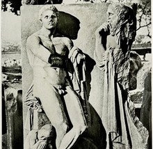 1927 Tomb Of Man Found On Ilissos Antique Art Print Ephemera DWN6A - $19.99