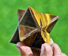 55MM Brown Tiger's Eye Crystal Stone Healing Reiki Gemstone Mineral Merk... - $51.88