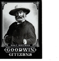 2011 Upper Deck Goodwin Champions Goodwin Citizens #GC7 Walt Whitman Poet Poetry - $2.00