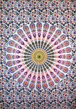 Indian Mandala Tapestry, Bohemian Wall Hanging, Hippie Poster, Boho Dorm Room De - £11.61 GBP