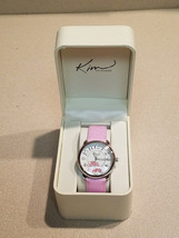 KIM ROGERS LADIES PINK FLORAL WATCH #14394 (NEW) - £15.54 GBP