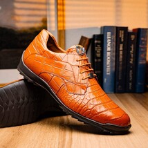 Genuine alligator sneaker Shoes Unique rustic finish Vulcan Honey image 6