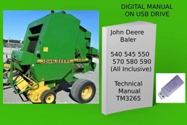 John Deere 540 545 550 570 580 590 Round Balers (All Inclusive) Manual TM3265 - £15.18 GBP