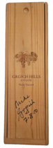 Mike Grgich Signed Wooden Wine Box With Lid and Signed Empty Bottle Exce... - £157.94 GBP