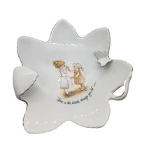 Vtg Holly Hobbie Plate Trinket Ash Tray 70s Love is the little things you do 6&quot; - £12.27 GBP