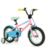 Kids Bike with Adjustable Handlebar and Saddle Pink-14 Inches - Color: P... - $172.76