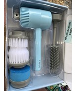 TEKO CORDLESS RECHARGEABLE PALM SCRUB BRUSH HANDHELD WITH GIFT BOX Sky - $48.49 CAD