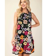 3d Floral Embroidered Sleeveless Mini Dress - $64.50