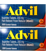 Advil Pain Reliever And Fever Reducer Coated Tablets 100 Tabs Exp 07/25 ... - $281.78 MXN
