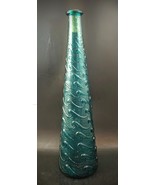 Empoli Italian Art Glass Turquoise Blue Wave Genie Decanter Italy 15.5” ... - $89.83 CAD