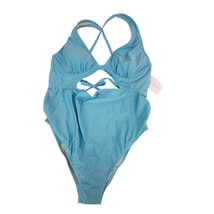 Shiny Cutout One Piece Maternity Swimsuit large blue Isabel Maternity  - £15.47 GBP