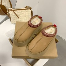 Women Shoes Suede Flats Platform Warm Causal Slippers New Autumn Winter Snow Boo - £46.81 GBP