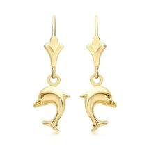Carissima Gold 9 ct Yellow Gold Dolphin Drop Earrings  - $243.00