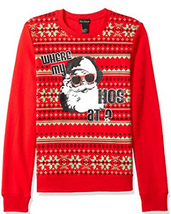 Alex Stevens Mens Where My Hos ugly Christmas Sweater - £13.18 GBP