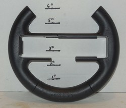 Nintendo Wii Steering Wheel black Hard Plastic UBISOFT - £7.67 GBP
