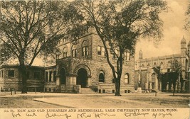 Old Postcard New &amp; Old Libraries &amp; Alumni Hall Yale University Ct Connecticut - £3.89 GBP
