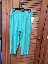 Niki Womens Capris Cropped Pants Lt Jaded Basketweave SZ 14 NWT  SRP $26 - $8.99