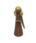 Teak and Brass Vintage Choir Angel Germany Erzebirge - $405.98 MXN