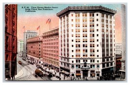 Market Street View From Thrird San Francisco CA California DB Postcard W10 - $3.91