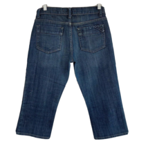 Gap Blue Denim Crop Capri Jeans 6 Medium Wash 30x19 Stretch Low Rise 5 Pockets - £11.69 GBP