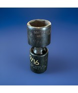 Matco AUP186A 1/4 Drive 9/16” SAE 6 Point Universal Impact Socket VTG USA - $44.36 CAD