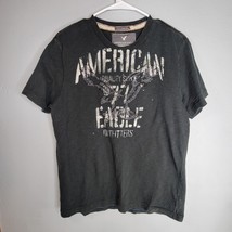 American Eagle Outfitters Mens Shirt Medium Vintage Fit Dark Gray Casual... - $13.95