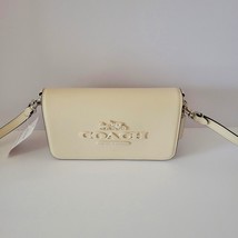 Coach CT778 Tonal Crossbody Smooth Leather Small Handbag Chalk Clutch - £119.72 GBP